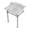 Kingston Brass 30 Carrara Marble Console Sink with Stainless Steel Legs, Marble WhitePolished Chrome LMS30MOQ1 - alternate 1